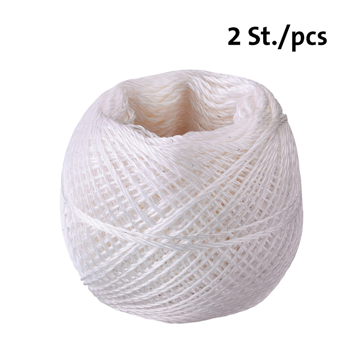 2 x Grill-/Bratenschnur weiß, 60 m