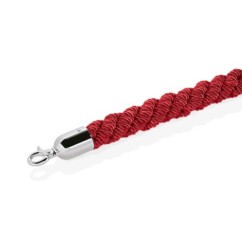 Verbindungskordel, Beschläge hochglanzpoliert. Material: Polyester, verchromt. Serie: Classic. Durchmesser: 3,8 cm. Farbe: rot. Maße: Länge:
