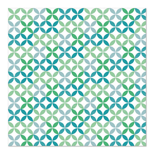 30 Servietten, 3-lagig 1/4-Falz 33 cm x 33 cm blau "Graphic" von PAPSTAR