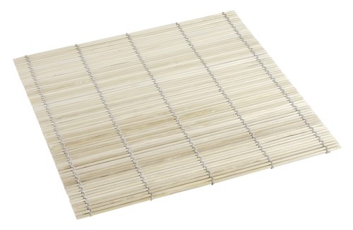 Sushi Matte aus Bambus, weiß