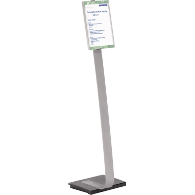 DURABLE Infodisplay INFO SIGN STAND 36 x 118 x 80 cm (B x H x T) DIN A4 Aluminium silber metallic