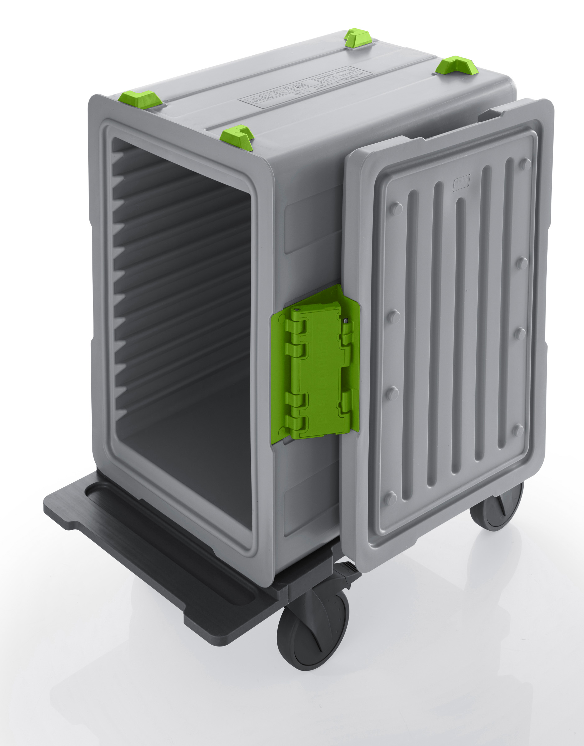 BLANCO BLANCOTHERM 620 KUF-F mit Kondensat-Rinne, Speisentransportbehälter, aus Kunststoff, fahrbar, mit Rollen gemäß DIN 18867-8 aus