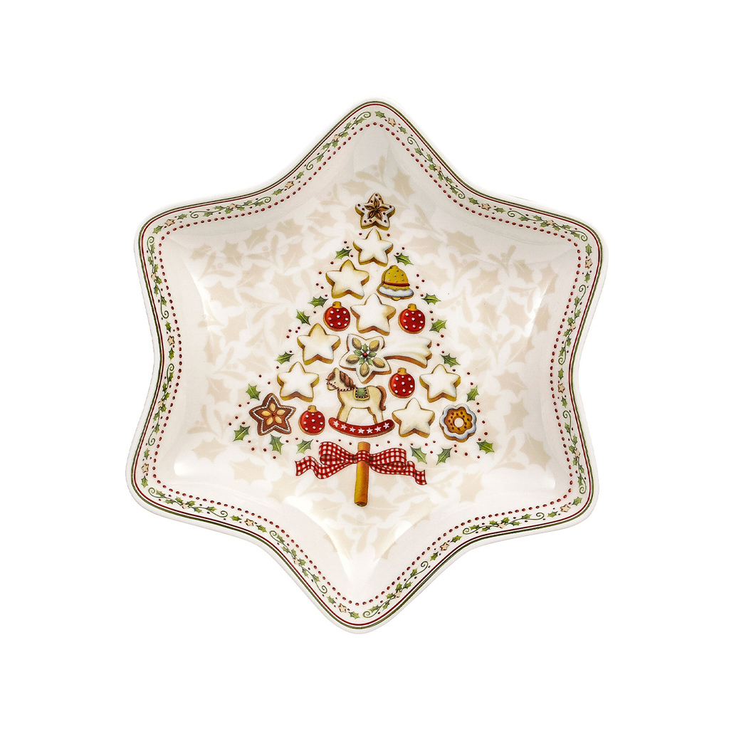 Villeroy und Boch Sternschale mittel Baum - Maße: 24,5 x 24,5 x 4,3 cm / Ser.: Winter Bakery Delight