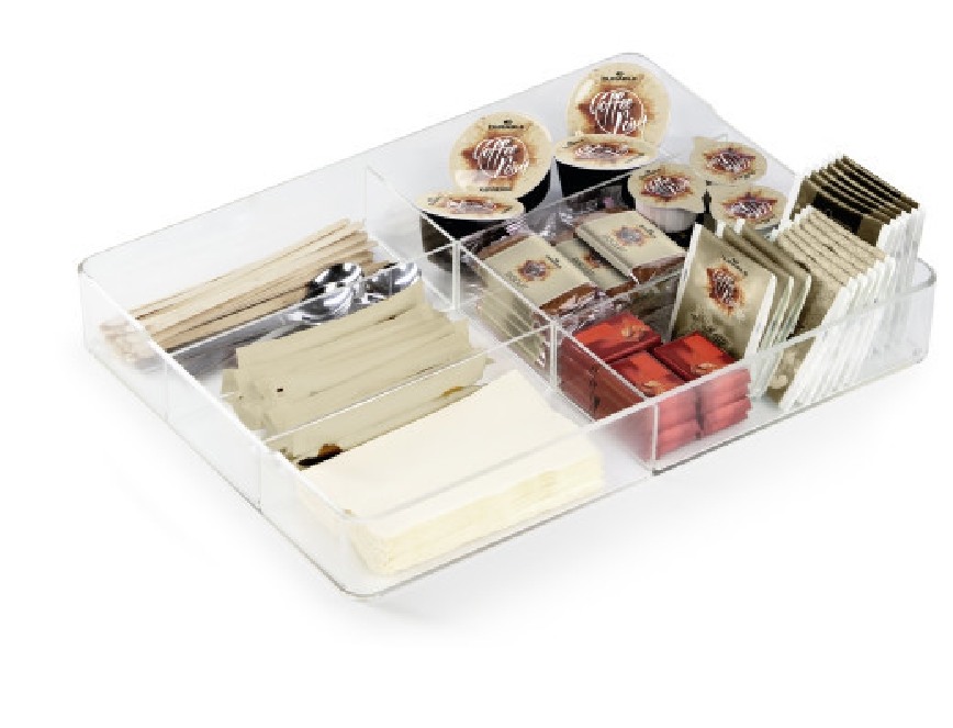 COFFEEPOINT BOX Small von Durable. Für Kaffee- kapseln, Zuckersticks, Teebeutel etc. Mit 2 Schubl und dem Acryl-Einsatz CADDY. 28 x 9,5 x 35,6 cm.