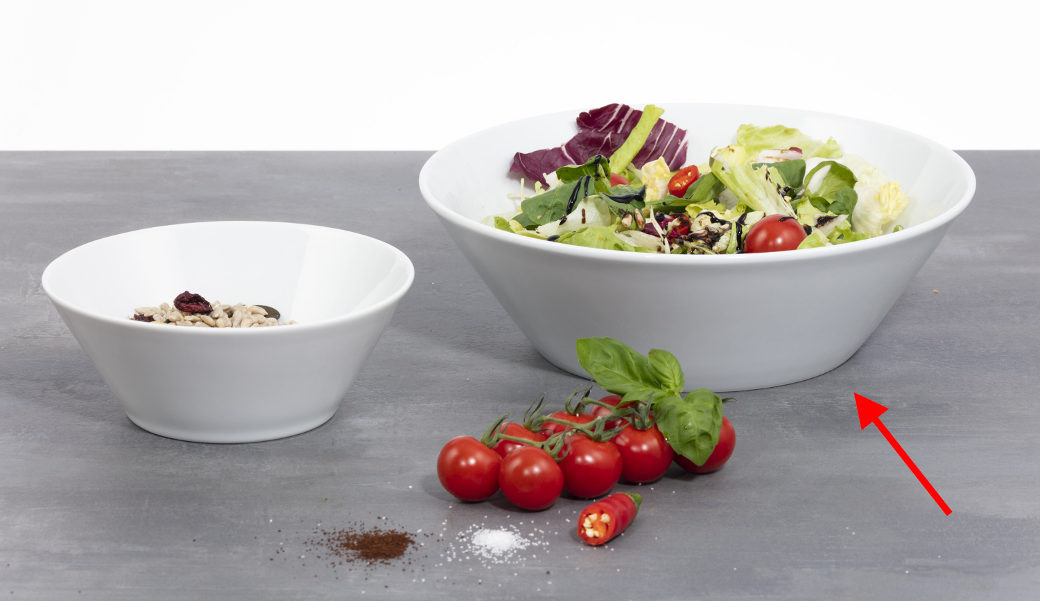 Salatschüssel SOLEA, Farbe: weiß, Durchmsser: 24 cm.