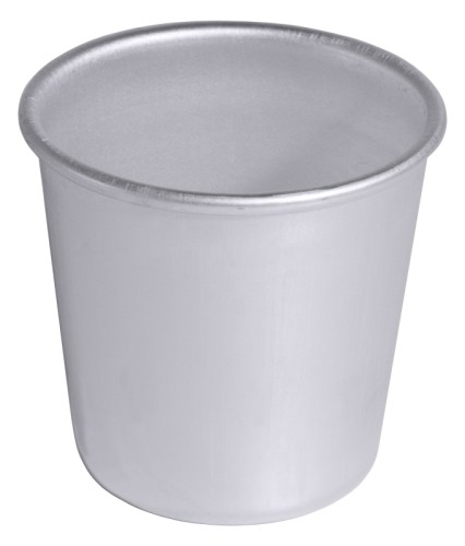 Dariol-/ Becherförmchen aus Aluminium, konische Form, mit gebördeltem Rand Bodendurchmesser: 4 cm, Höhe: 5 cm, Durchmesser