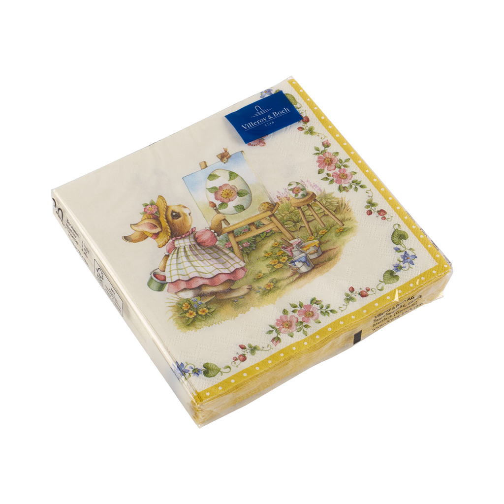 Villeroy und Boch Lunch Serviette Hasen - Maße: 33 x 33 cm / Ser.: Easter Accessoires