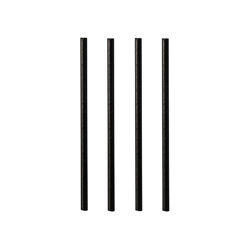 500 Cocktail Trinkhalme, Papier Ø 7 mm · 10 cm schwarz von PAPSTAR