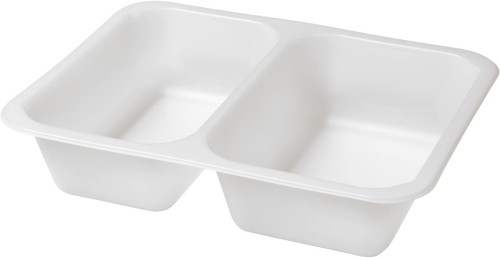 Duni Siegelschale Caterline 227 x 178 x 50 mm Weiß 2-Teilung, 216 Stk/Krt (1 x 216 Stk)