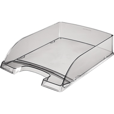 Leitz Briefablage Transparent Plus DIN A4 Polystyrol Farbe: grau transparent