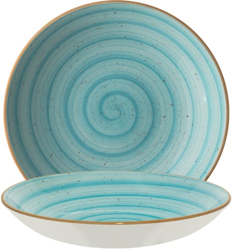 Aura Aqua Bloom Teller tief 28cm * - Bonna Premium Porcelain