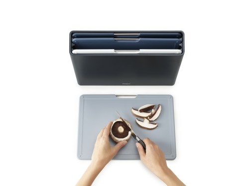 Joseph Joseph Folio 4-teiliges Schneidebrett-Set (groß) - Grau