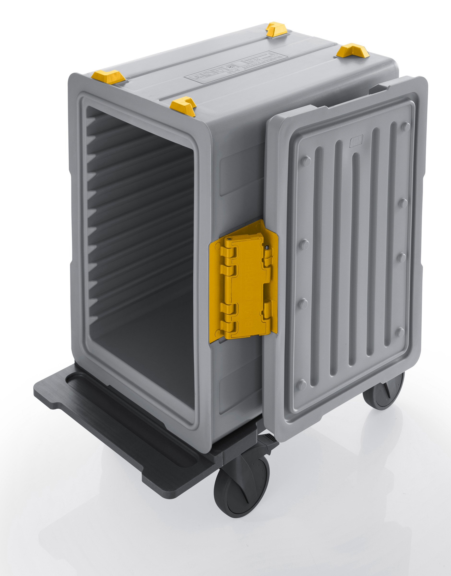 BLANCO BLANCOTHERM 620 KUF-F mit Kondensat-Rinne, Speisentransportbehälter, aus Kunststoff, fahrbar, mit Rollen gemäß DIN 18867-8 aus