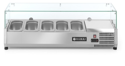 HENDI Aufsatzkühlvitrine - 230 V - 5 x GN 1/4 - 161 W
