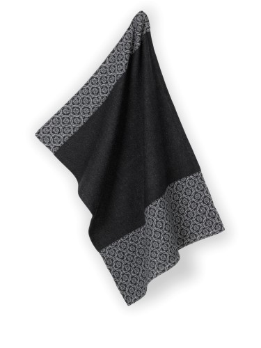 Kela Geschirrtuch Gianna aus 100% Baumwolle, weiß-schwarz, ca. 700mm x 500mm (L x B)