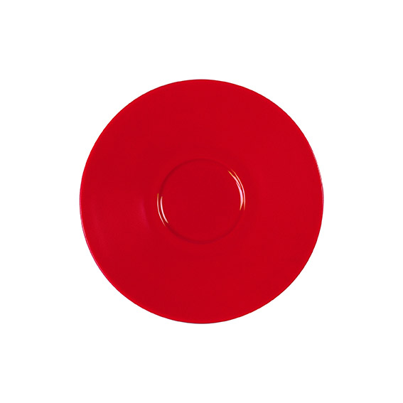 Untertasse 18 cm - Form: Table Selection - Dekor, 79172 glutrot - aus Porzellan. Hersteller:, Eschenbach. "Made in Germany".