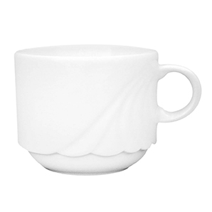 Obertasse hoch 0,26 l - Form: Ambiente - weiss -, aus Porzellan. Hersteller: Eschenbach. "Made in, Germany".