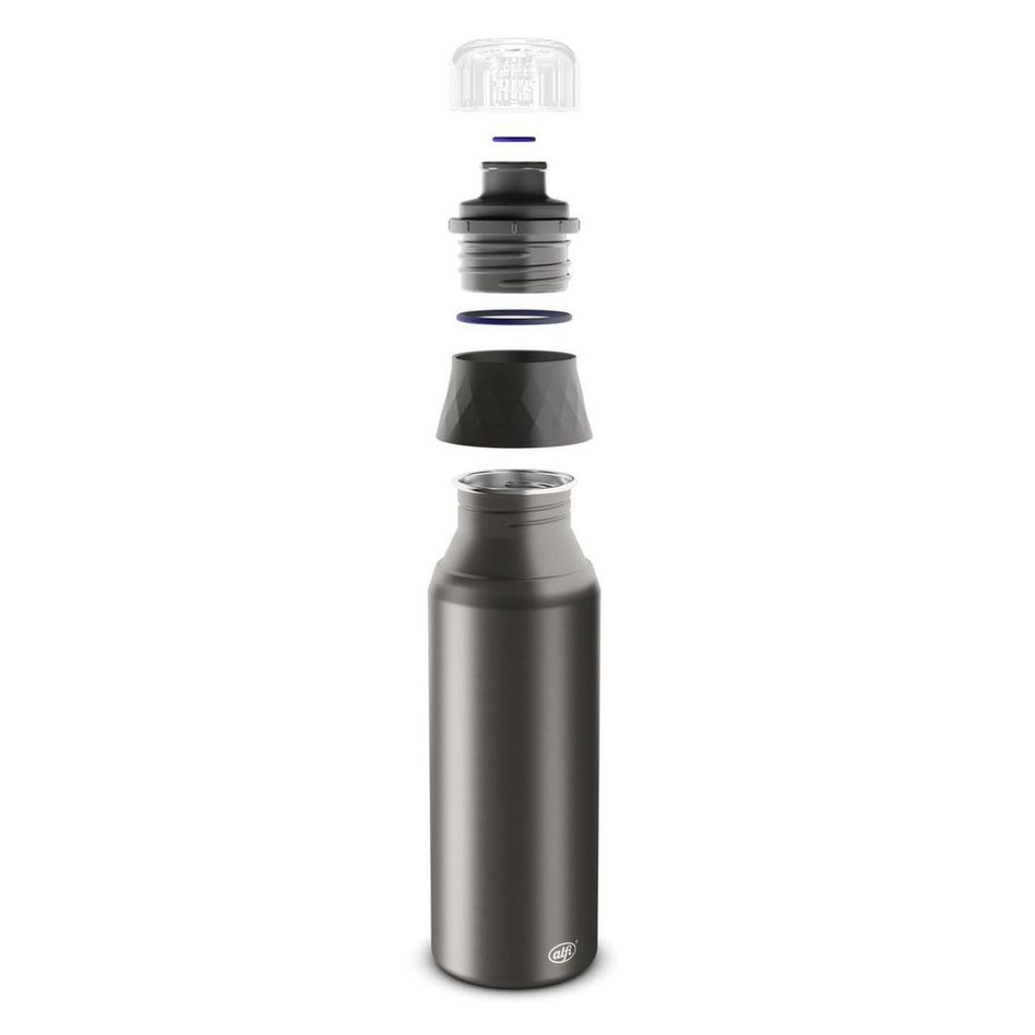 alfi Trinkflasche FUSION cool grau/schwarz 0,9 Liter