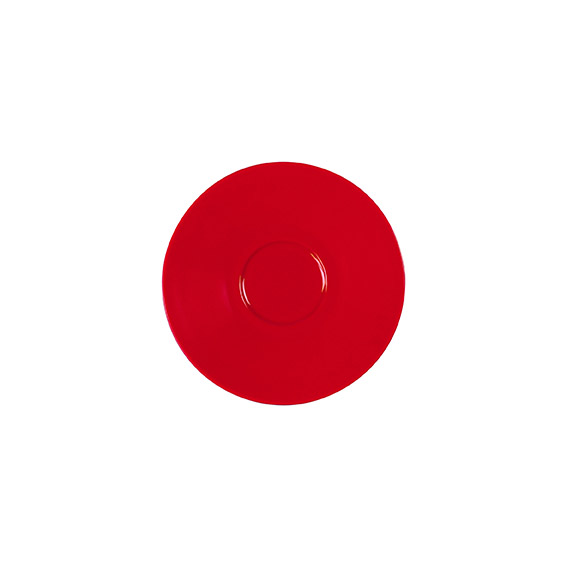 Untertasse 14,5 cm - Form: Table Selection -, Dekor 79172 glutrot - aus Porzellan. Hersteller:, Eschenbach. "Made in Germany".