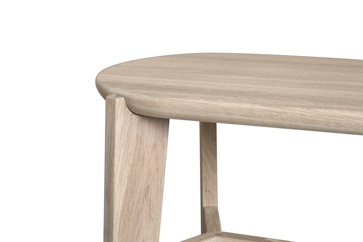 Sitzbank -ELI-. Material: oak, matte white oiled. Von Blomus.