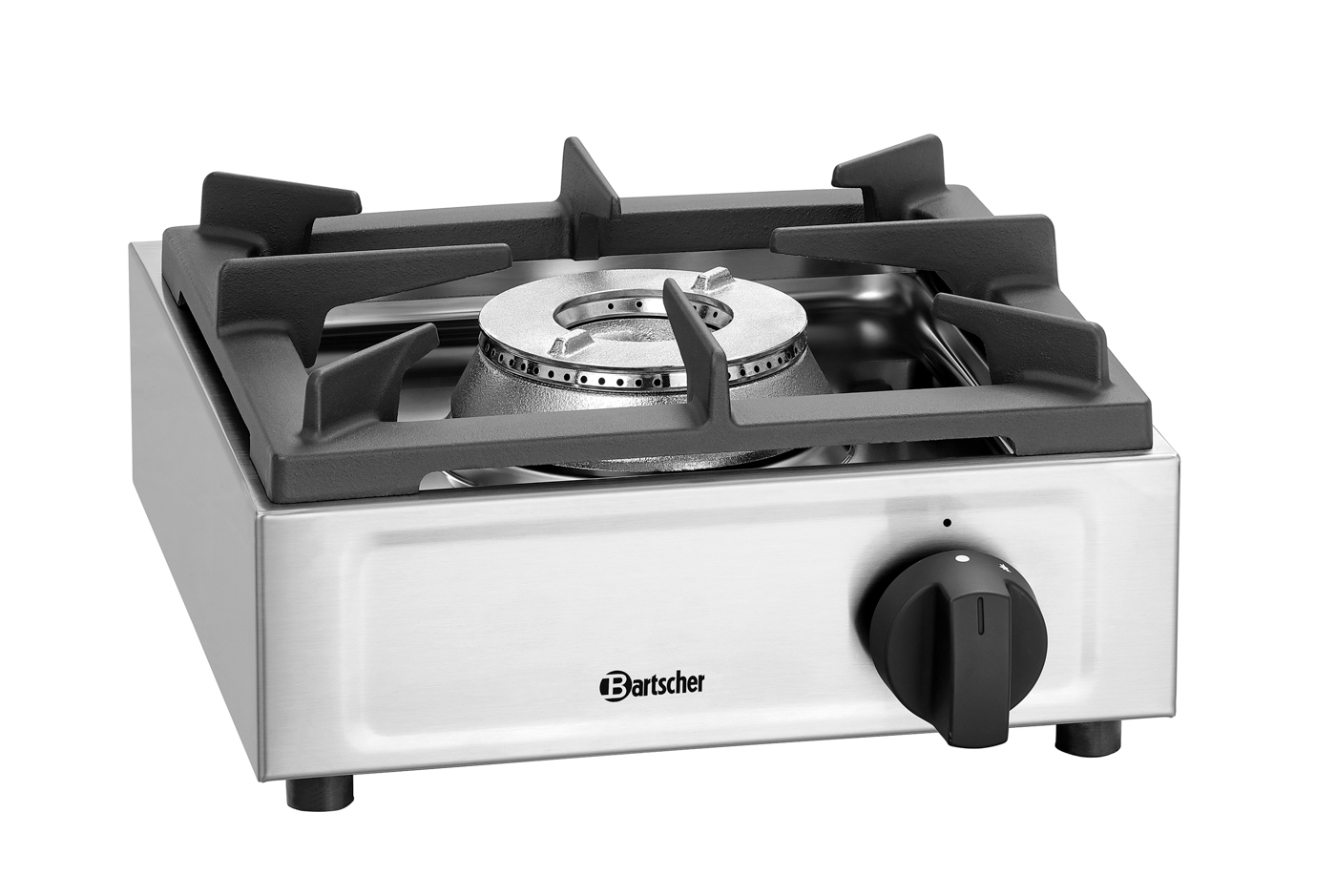 Bartscher Gaskocher 1K650 | Gasbrenner:Zweikreisbrenner | Maße: 35 x 35 x 17,0 cm.Gewicht: 10,8 kg