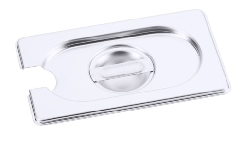 GN-Deckel mit Ausschnitt für Löffel für Serie 7000 und andere (siehe Beschreibung Deckel Serie 7511) aus Edelstahl 18/10, seidenmatt