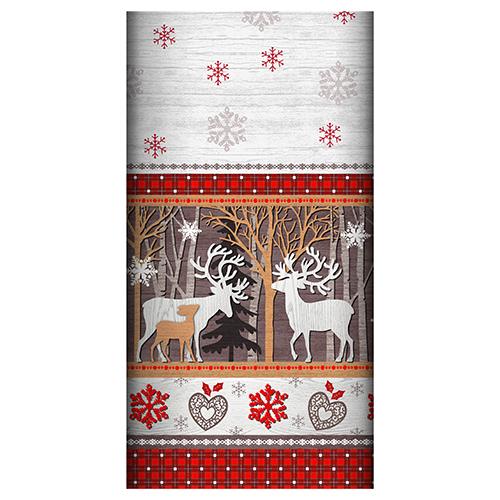 PAPSTAR Tischdecke, stoffähnlich, Airlaid 120 cm x 180 cm "Silent Forest"