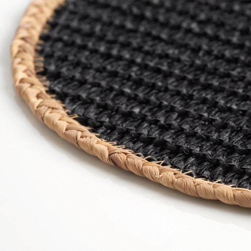 Platzset "Nature", Papier-Mix, schwarz. Ø: 380 mm. Höhe: 7 mm.