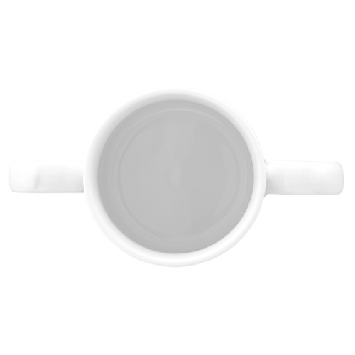 Seltmann Becher mit 2 Henkel 0,28 l, rund, Form: Community, weiss, hohe Kantenschlagfestigkeit, Made in Germany