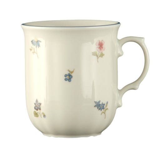 Seltmann Becher mit Henkel 0,25 l, Form: Marieluise, Glasur: elfenbein, Dekor: 30308 Streublume