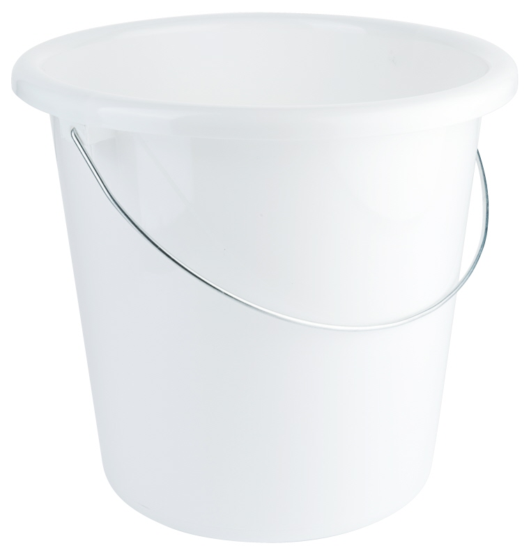 Eimer 10 l, weiß, mit Deckel