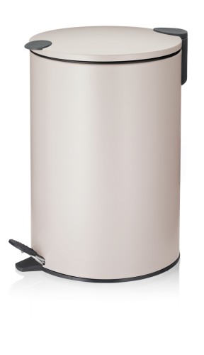 Treteimer Mats Metall beige Sil. Close 38,0 cm 25,0 cm Ø 12,0l von Kela