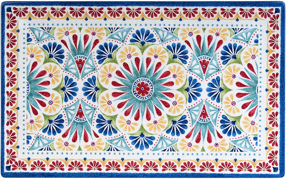 GN 1/1 Tablett -ARABESQUE- 53 x 32,5 cm, H: 2 cm Melamin innen: Dekor außen: Terrakottaoptik mit Antirutsch-Füßchen