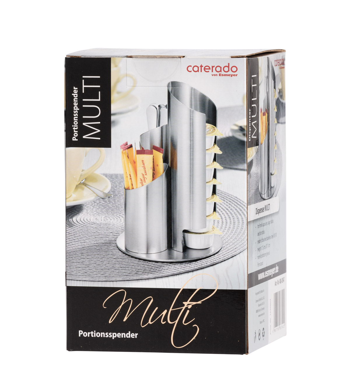 Portionsspender MULTI, Material: Edelstahl 18/10, mattiert, Durchmesser: 110 mm, Höhe: 175 mm,