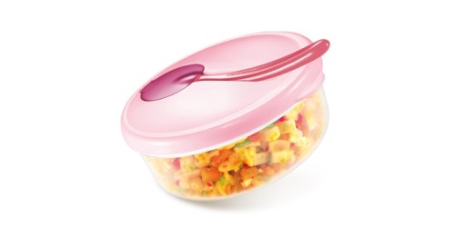 Reiseteller PAPU PAPI, mit Löffel, rosa