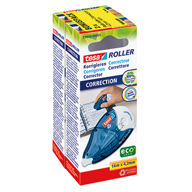 tesa® Korrekturroller ecoLogo® 14 m x 4,2 mm (L x B) keine seitliche Anwendung 2 St./Pack.