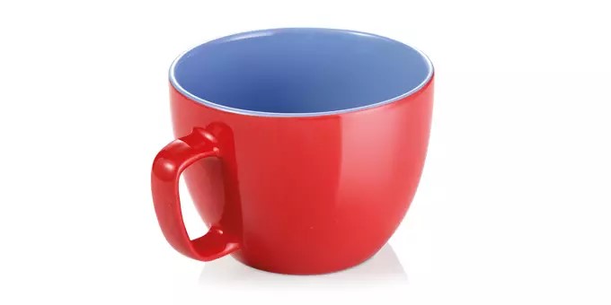 Extragroße Tasse CREMA SHINE, rot