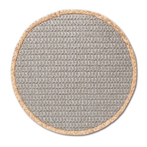 Platzset "Nature", Papier-Mix, grau. Ø: 380 mm. Höhe: 7 mm.