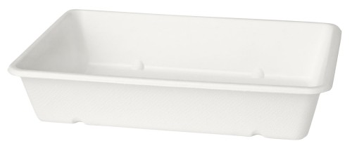 Duni Box Bagasse 1200 ml Weiß ungeteilt, 480 Stk/Krt (12 x 40 Stk)