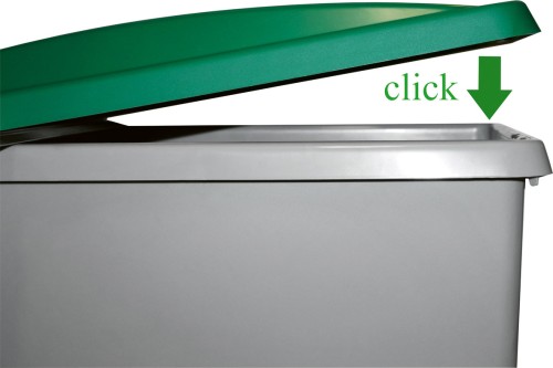 Deckel. offen. Polypropylen. mit Griff und 2 Rollen.