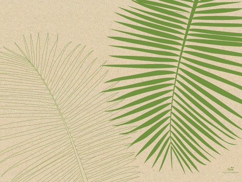 DUNI Graspapier Tischset 30 x 40 cm, Leaf (Graspapier)