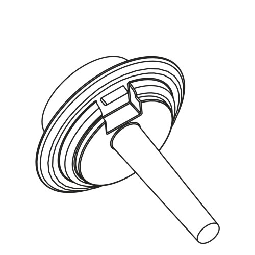Norman Foster Kippverschluß für Isolierkanne, 759 hellgrau, Maße: 83 x 83 x 75 mm