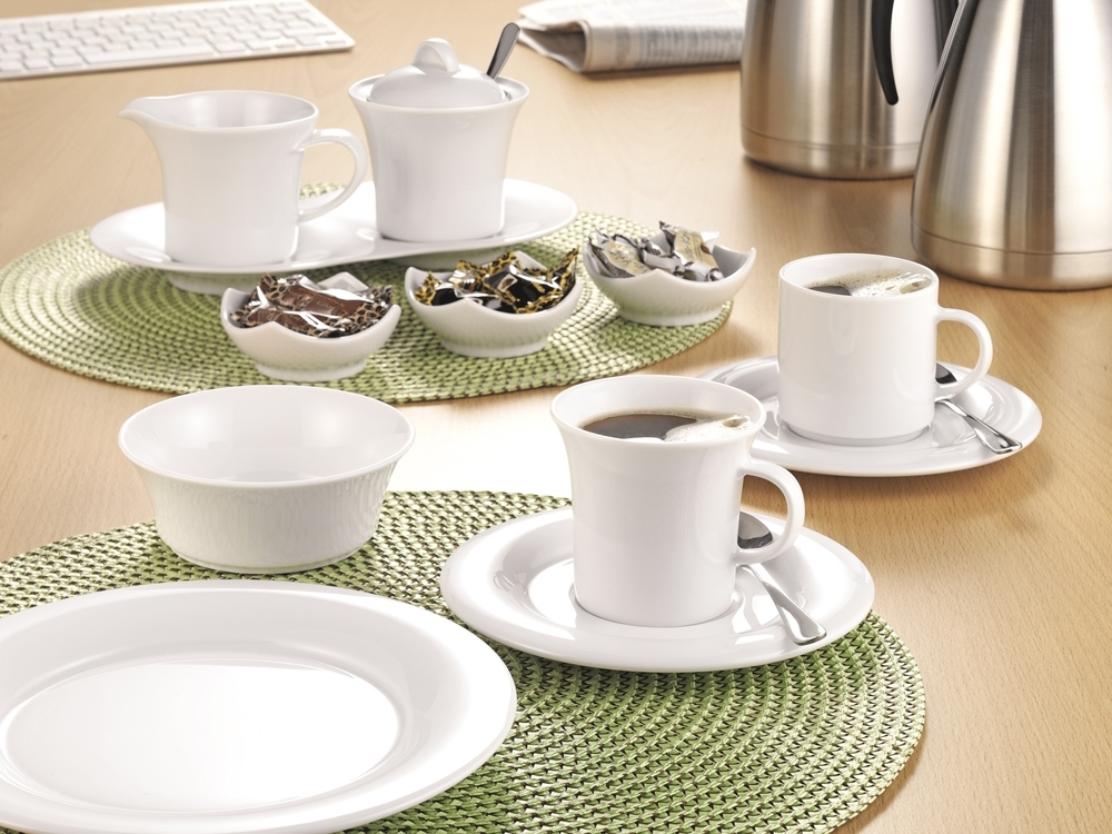 20tlg. Kaffeeservice Sparset Form Savoy - uni weiß Seltmann Porzellan.