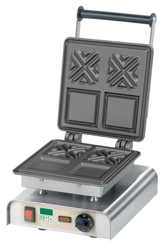 NEUMÄRKER Waffeleisen X-Waffel I mit Digitaltimer, Backplatten Grauguss 310x340x250 mm