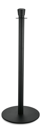 Abgrenzungspfosten. Zylinder. Edelstahl, pulverbeschichtet. mit flachem Fuß. Höhe 96 cm.