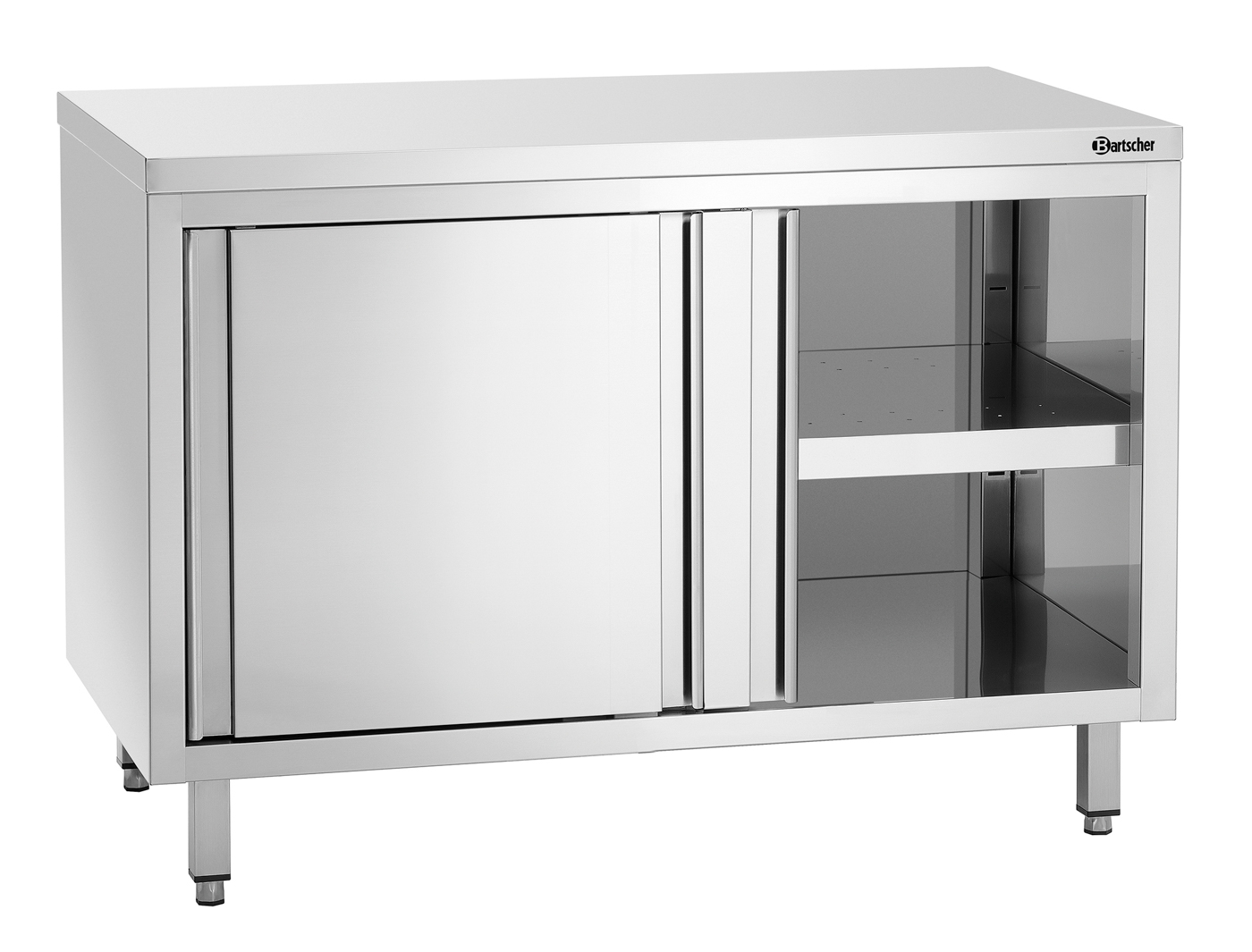 Bartscher Arbeitsschrank 700, B1200 |Eigenschaften: 40 mm abgekantet ,Füße ausVierkantrohr 40 x 40 mm | Maße: 120 x 70 x 850