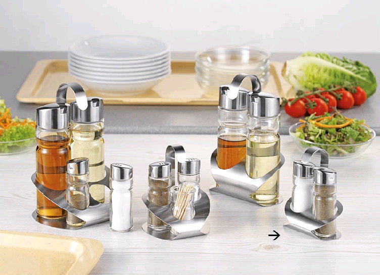 Menage Salz/Pfeffer TREND LINE, Länge: 85 mm, Breite: 55 mm, Höhe: 115 mm