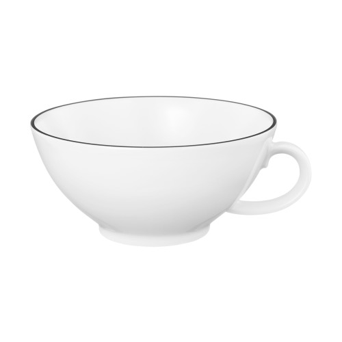 Seltmann Teeobertasse 0,14 l, rund, Form: Lido, Dekor: 10826 Black Line, hohe Kantenschlagfestigkeit, Made in Germany