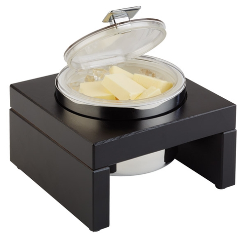 Kühlschale Mini -BRIDGE- 18,5 x 18,5 cm, H: 10 cm 4-teiliges Set, bestehend aus: 1 Gestell: Buche, Wenge 1 Behälter: