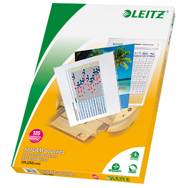 Leitz Laminierfolientasche 303 x 426 mm (B x H) DIN A3 125µm glänzend 100 St./Pack.